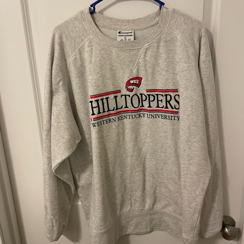 Champion Gray WKU Hilltoppers Crewneck Sweater